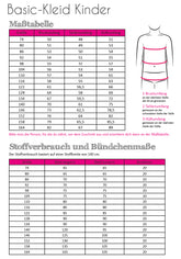 Papierschnittmuster Basic Kleid Gr. 74 - 164 Kinder - Fadenkäfer